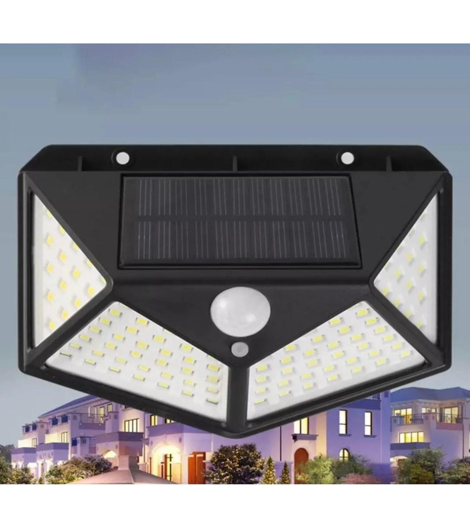 Güneş Enerjisi 100 LED Duvar Dış Hareket Sensörü