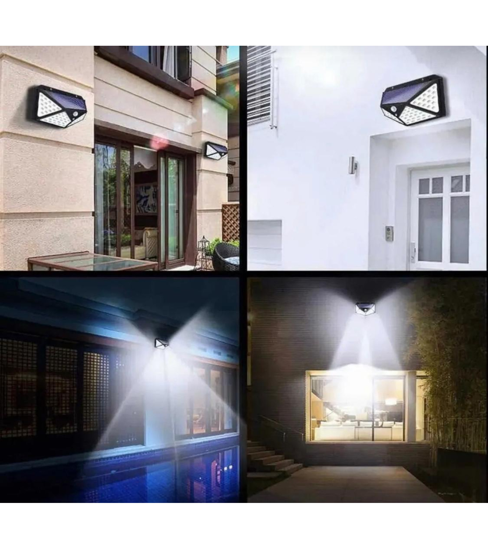 Güneş Enerjisi 100 LED Duvar Dış Hareket Sensörü